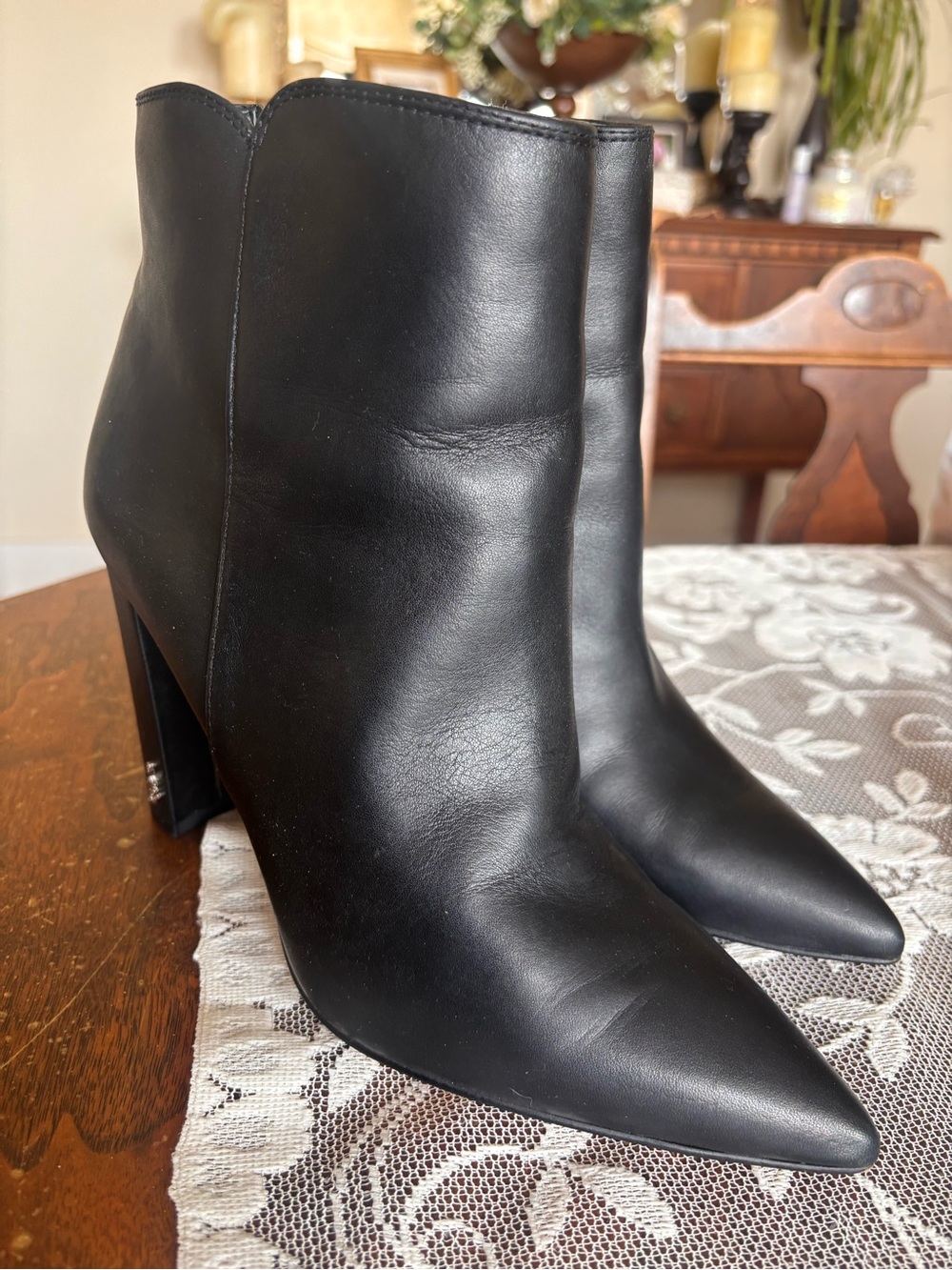 Sam Edelman Raelle Leather Black Women's Ankle Boots. Size 9, like new!